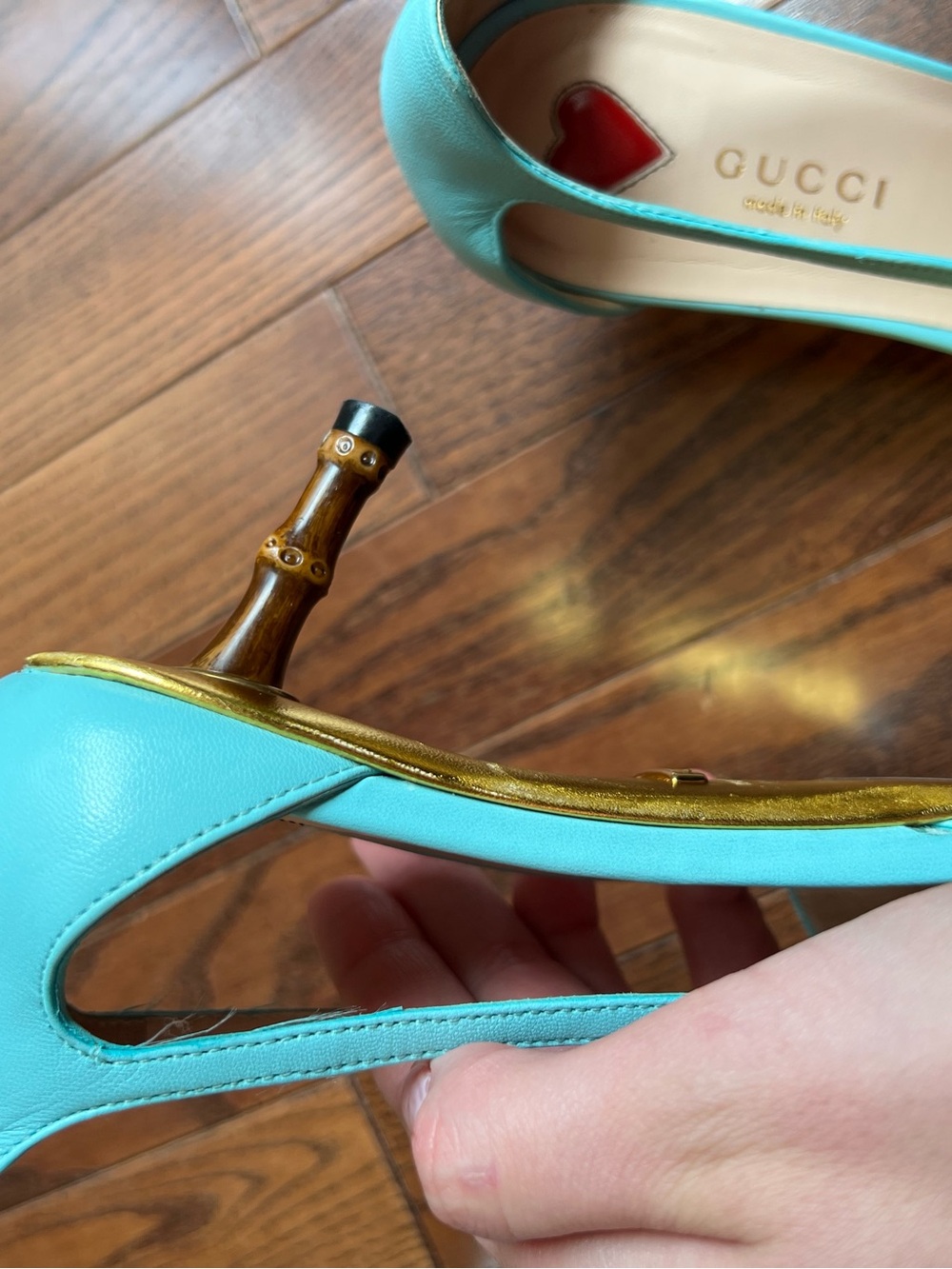 Gucci · By Alessandro Michele · 2019 · Unia Cherry Patent Leather Pumps Size 8.5 - Picture 7 of 8
